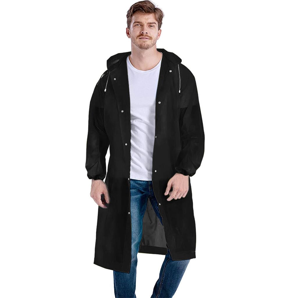 PALAY Rain Ponchos for Men Women, Reusable PEVA Raincoats with Hood for Rain Ponchos for Camping, Hiking, Music Festival, Outdoor Activities PALAY Rain Ponchos for Men Women, Reusable PEVA Raincoats with Hood for Rain Ponchos for Camping, Hiking, Music Festival, Outdoor Activities